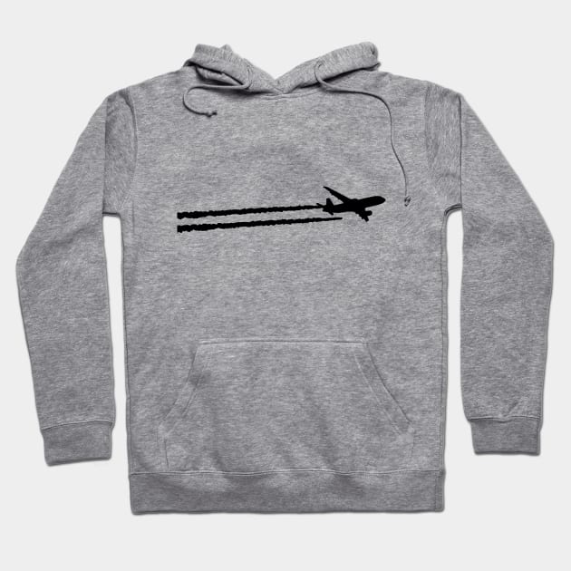 Aircraft Contrails Aviation Gift Hoodie by Tengelmaker